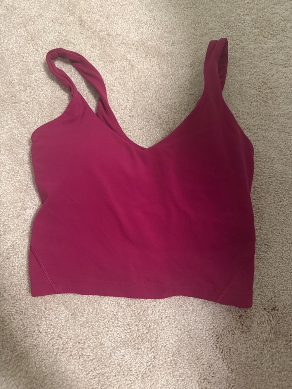 Berry V-Neck Lululemon Align Crop Tank Top